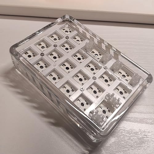 Ateldooly テンキー、透明スイッチとキーキャップ付き 21 キーメカニカルキーボード、USB-C/Bluetooth/2.4G テンキーパッド (Color : White Backlit, Size : No Switch and Keycap) CJP06240429