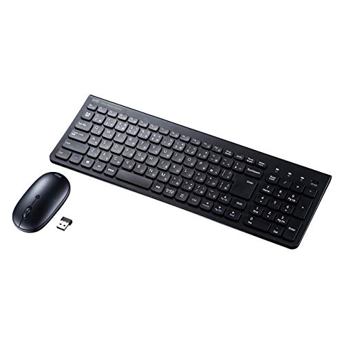 エスコ (Esco) 365x127x14mm ワイヤレスキーボード(テンキー/マウス付) EA764AB-208