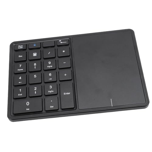 XUMIUZIY テンキーパッド 22キー デュアルモード Bluetooth4.2 ワイヤーレス ナンバーパッド タッチパッド付き スリム外付けテンキーキーボード ノートパソコン デスクトップPC用 (ブラック) XUMIUZIYse6bdgr3kx-11