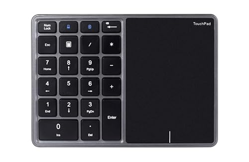 Mizoki ワイヤレスタッチパッド付きテンキーパッド デュアルモード Bluetooth5.0+2.4G マルチOS自動認識 薄型軽量 大型タッチパネル搭載 7.5°人間工学設計 Windows/Mac/Android/iOS対応 オフィス向け BT14 home daily 20260419 0148-02
