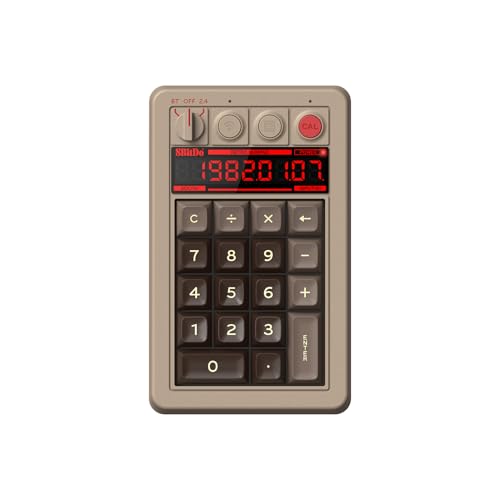 8Bitdo 18キーレトロメカニカルテンパッド、PCテンパッド&標準電卓モードをサポート、ホットスワップ可能、PC電卓ショートカットボタン、Bluetooth/2.4G/有線テンキー(WindowsおよびAndroid用) - C64 Edition。
