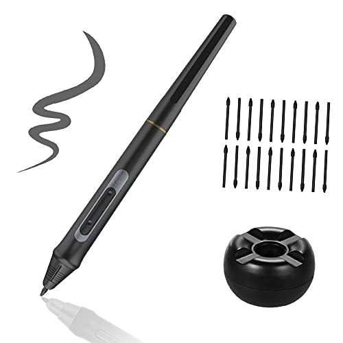 FUNFANG デジタルペン、デジタルペン 8192 レベル圧力バッテリー不要のスタイラスペン 20 個のペンニップペンホルダー付き BT-16HDT/BT-16HDK/BT-16HD/BT-22U MINI/BT-22UX グラフィックモニター描画タブレット用 JYXOS3126YXJYYJPOMG