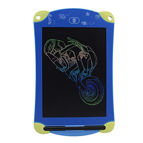 zhonglianxin 実用的な液晶ライティングボード カラフル8.5インチ液晶タブレット子供の漫画のグラフィティボードLCD便利なライティングボード電子グラフィックタブレット 便利で軽量 (色 : Blue, Size : 8.5 inches)