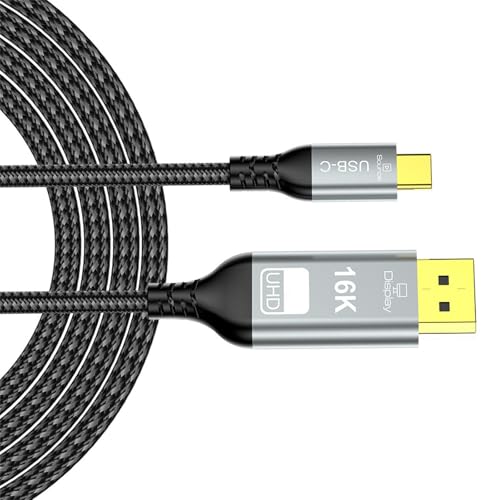 Vdaxvme 8K 60Hz 4K 240Hzノートパソコンディスプレイ用高速USB C to DisplayPort 2.1アダプター