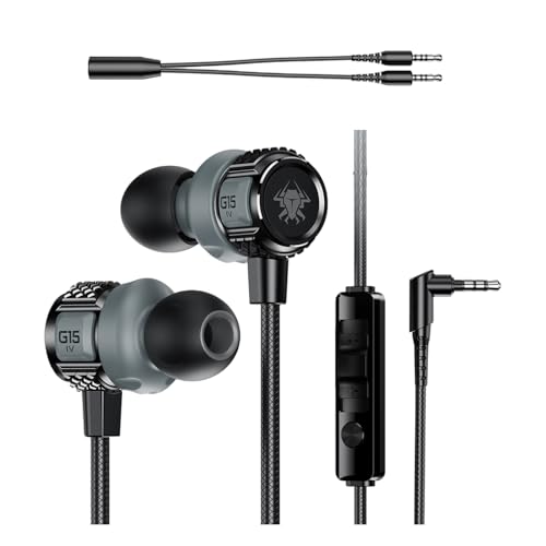 Sbshiouu 3.5mm ヘッドホン マイク付き PC Comuter イヤホン コンピューター インイヤーヘッドセット コントロール ノートパソコン デスクトップ ノートブック ゲーム用 イヤホン