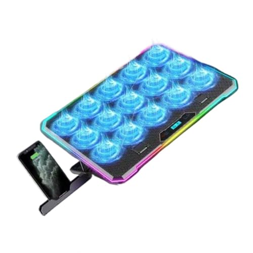 Qsvbeeqj 高性能ノートブック冷却パッド 13ファンラップトップクーラー付き 14
