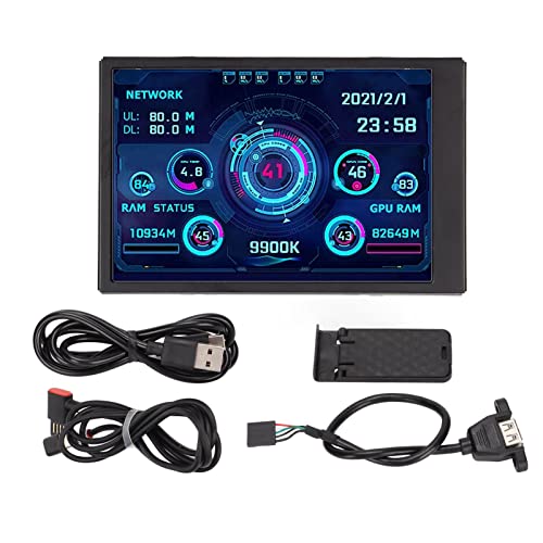 Yunir 3.5インチ IPS USB ミニスクリーン PC温度表示 AIDA64 CPU GPU Yunir5fgekahrx1