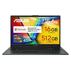 Vivobook Go ASUS(エイスース) ノートパソコン Vivobook Go 15 ミックスブラック E1504FA-R5165BWS6 E1504FAR5165BWS6