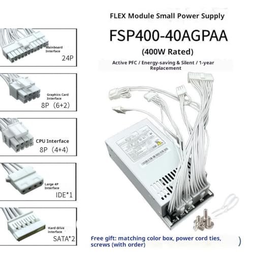 Mekalero アクティブモジュール小型 1U 電源 270W / 300W / 400W 小型シャーシデスクトップ熱管理モジュール交換用金属ケースコンピュータ