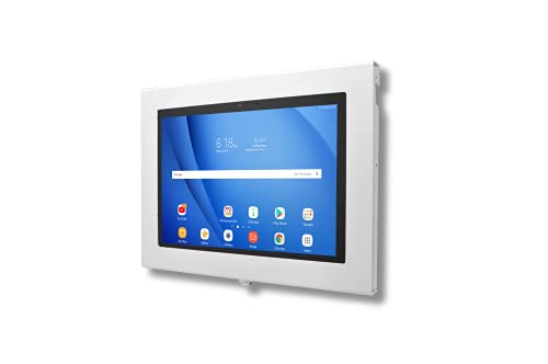 TABcare ロック盗難防止メタルケース Samsung Galaxy TAB S10+ S9+ S8+ S7+ S7 FE 12.4インチタブレット用 キオスク POS ストア ショーディスプレイ タイムクロック (S10+ S9+ S8+ S7+ S7 FE 12.4、ホワイト)