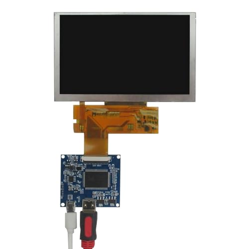 汎用DIYポータブル液晶ディスプレイ＆5V HDMIドライブボードセット PCサブディスプレイ・開発ボード・電子顕微鏡用モニターとして最適 (解像度：800*480 IPS, 5インチ16:9)