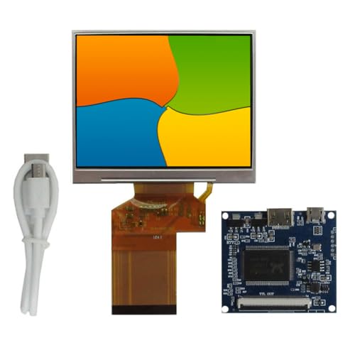 モニター 3.5インチ 320x240 DIYポータブルLCDモニタースクリーン Mini-HDMIドライバーボード付き – Raspberry/Orange Pi、PCセカンダリディスプレイ、ゲーム機、顕微鏡に対応 3.5C NC111+PCB800850