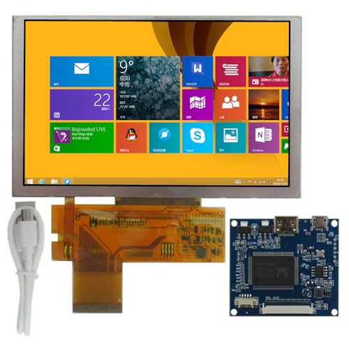 モニター 5インチ 800×480 IPS ポータブル DIY LCDディスプレイスクリーン ミニHDMIコントローラーボード付き - PC、ラズベリー/オレンジパイ、ゲーム機、デジタル顕微鏡などに対応 (セカンドモニターキット) 5CIPS+PCB800851