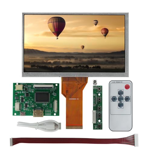 7インチ800*480 16:9 汎用高輝度液晶ディスプレイポータブルHDMI駆動ダッシュボードキットFor Banana Pi、Orange Pi、Windowsコンピュータ補助サブスクリーン、メディアプレーヤーなどの多目的モニタ 7CTN94+168