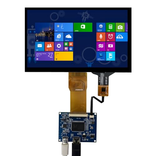 7インチ汎用ポータブルDIY 1024 x 600液晶ディスプレイ容量式タッチパネル駆動制御ボードキットFor Windowsコンピュータ補助サブスクリーンなどの多目的モニタ 7CGQ+883+DRCMP