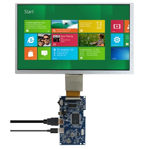 9インチ1024*600 16:9 汎用多目的液晶ディスプレイポータブルmini-HDMI、Type-c,オーディオ、駆動ダッシュボードキットFor Banana Pi、Orange Pi、Windowsコンピュータ補助サブスクリーン、メディアプレーヤーなどのモニタ 9CGQ+873