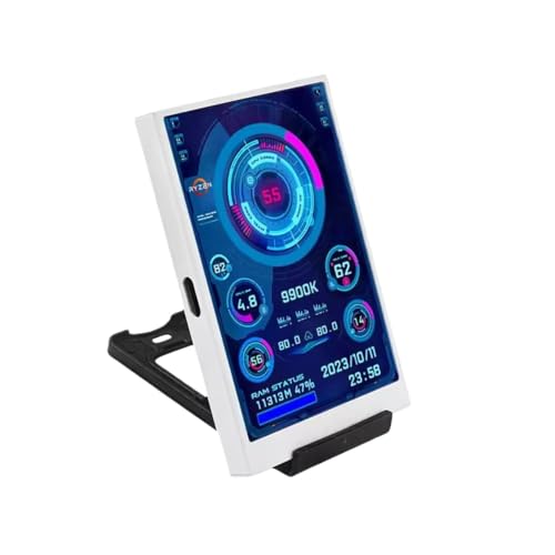 Flood Force セカンダリモニターを備えた 3.5 インチデスクトップケース。 (ホワイト C)