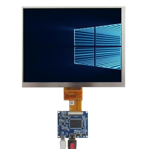 モニター Generic 8インチ 1024 * 768 IPS 4:3 ユニバーサル ポータブル DIY 高輝度 LCD ディスプレイ スクリーン Mini-HDMI ドライバー コントロール ボード モニター、黒、8C01E-852