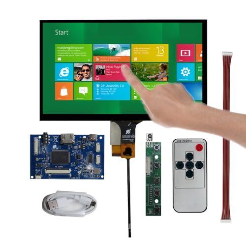 モニター 9インチ 1024×600 ポータブルLCDディスプレイキット 静電容量式タッチスクリーン、HDMI&オーディオドライバーボード付き – Windows PC、セカンダリスクリーン、オレンジパイ、Android開発ボード用のDIYモニターパネル 9CGQ-TOUCH+PCB800815/50