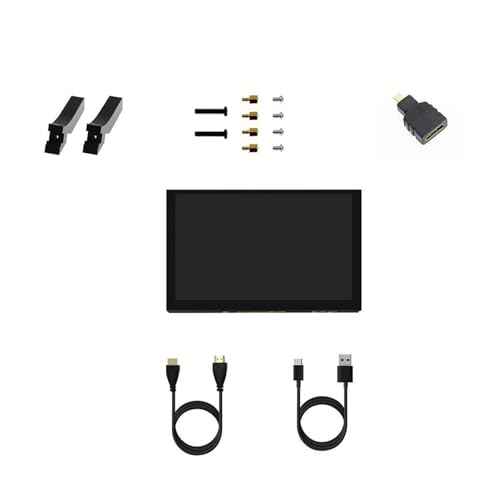 Oxxggkao ポータブル 5 インチタッチ可能なスクリーンモニター 1024 × 600 簡単インストール HDTV アダプタ 3B + 4B 開発ボードアクセサリータッチ可能なモニター