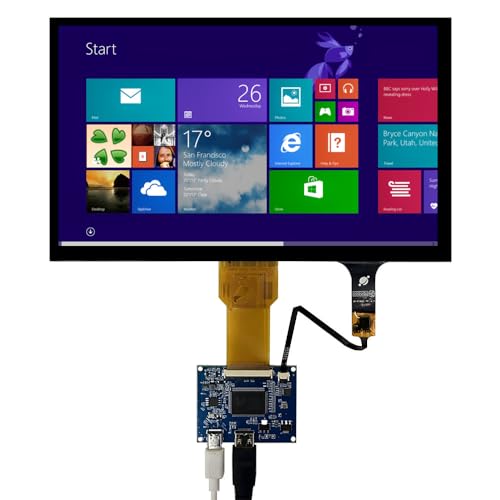 10.1インチ1024 x 600汎用ポータブルDIY液晶ディスプレイ容量式タッチパネル 駆動制御ボードキット コンピュータ補助サブスクリーンなどの多目的モニタ 10.1CQ+883+DRCMP