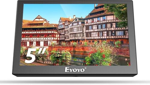 Eyoyo 5インチモニター小型モニター LCDモニター 800x480 ミニモニター USB給電可 ゲームモニター HDMI VGA AV BNCポート 監視カメラ用DSLRPCDVD Ras Pi (ラズベリーパイ) 432 Model B 5インチ 小型ディスプレイ E05,E07,E08