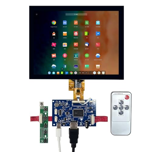8インチ1024x768 IPS 4:3汎用液晶ディスプレイ容量式タッチパネルポータブルDIYオーディオ 駆動制御ボードキットFor Banana Pi Orange Pi Windowsコンピュータ補助サブスクリーンなどの多用途モニタ 8C01E+812-TOUCH