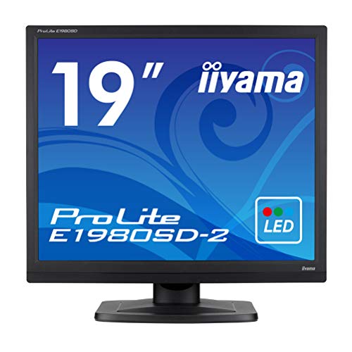 マウスコンピューター iiyama モニター ディスプレイ E1980SD-B2 (19インチ/スクエア(SXGA)/TN/D-sub,DVI-D/3年保証/ブラック)
