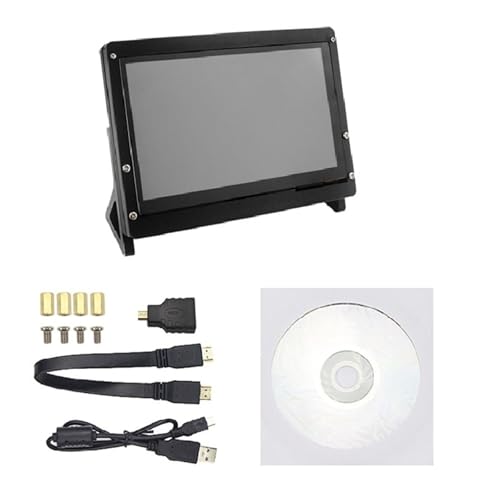 uikios 7インチタッチ可能スクリーン 4B/3B+用 静電容量ディスプレイ付き、解像度1024x600 13AC1304183-B_UK999LQQ