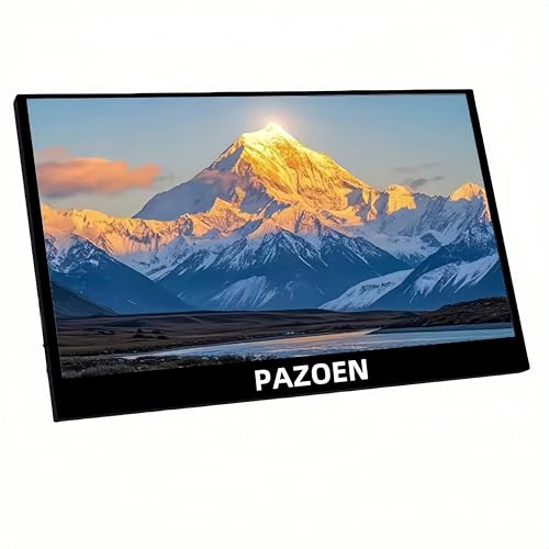 PAZOEN 15.6インチモバイルディスプレイFHD 1920 X 1080 IPSモバイルポータブルディスプレイ内蔵スタンド設計VESAサブディスプレイ軽量ゲームモニターUSB Type-C/Mini HDMIインタフェース、インタフェース兼容PS 4/PS 5/XBOX/Switch/PC/Mac非光沢画面対応在宅勤務リモートワーク A156-FHD-IPS