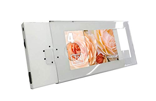 impactTV SlimPOP4WB MP043 4インチ【透明アクリルカバーセット】メモリー内蔵型 電子POP 取付金具付き 店頭販促 ディスプレイ 業務用 紙製 impactTV 小型デジタルサイネージ（4型,白）6ヶ月間無償メーカー保証 impactTV