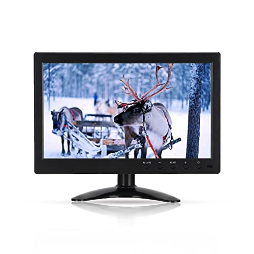 Bewinner ディスプレイ モニター 10.1インチ フルHD 1920x1080解像度 2Wx2内蔵スピーカー HDMI/VGA/BNC/AV ポータブル ユニバーサル 超薄型 IPS HDRスクリーン TFT LCDモニター(米国プラグ)