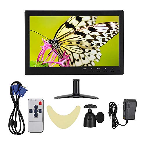 Ketomi 【𝐁𝐥𝐚𝐜𝐤 𝐅𝐫𝐢𝐝𝐚𝒚 𝐒𝐚𝐥𝐞】AV VGA HDMI BNC10.1インチワイドスクリーンゲーム1080Pモニターセキュリティモニター用デスクトップコンピューター(U.S. regulations)