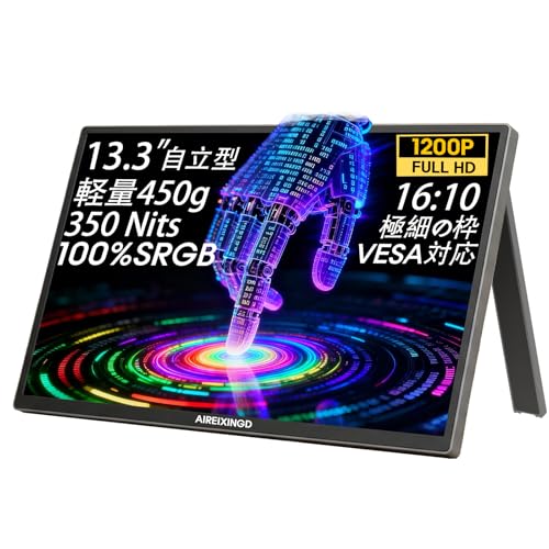 AIREIXINGD 【2026年モデル先行販売】Dopesplay 15.6インチ モバイルモニター 卓上スタンド付き モバイルディスプレイ RGB広色域 1920x1080 FHD HDR IPS液晶パネル ブルーカット 薄型 軽量持ち運び スピーカー内蔵 VESA USB Type-C/Mini HDMI端末対応 PS5/Xbox/Switch/PC/Macなど対応 商務会議 在宅勤務 出張リモートワーク