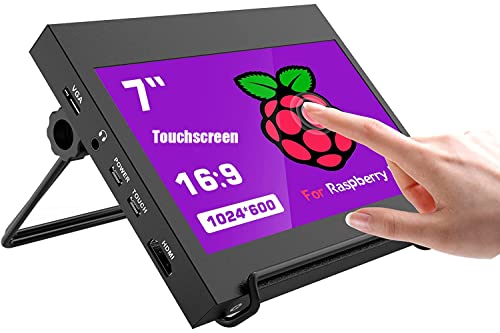 Raspberry Pi PONPY 7インチ Raspberry Pi タッチスクリーンモニター USB/HDMI ポータブルモニター 静電容量式Piディスプレイ PC 携帯電話用 Raspberry Pi 4B 3B+ 3B 3A+ 2B B+ MT-A32