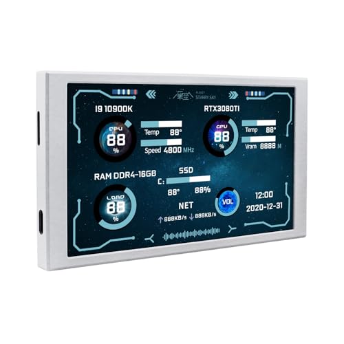 MHADBKH 5.2 インチ拡張可能なセカンダリ スクリーン USB 電源ポータブル コンピュータ モニター (カスタマイズ可能な背景付き) PC アクセサリー ビデオ背景