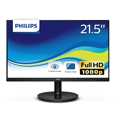 Philips モニターディスプレイ 221V8L/11 (21.5インチ/FHD/5年保証/HDMI 1.4x1, D-Sub(VGA)x1/チルト/フレームレス/ブルーライトカット)