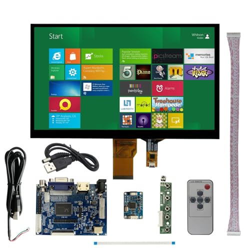 10.1 inch 1024*600 16:9 汎用多目的DIY液晶ディスプロイメントタブルHDMI、VGA,2AV,駆動制御ボード、容量式USBタッチスクラインキートFor Banana Pi、Orange Pi、Windowsコンピュータ補助サブスクリーンなどのモニタ 10.1CGQ +99+DRCMP