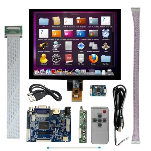 8インチ1024*768 4:3 IPS 汎用多用途DIY液晶ディスプロイメントタブルHDMI、VGA,2AV,駆動制御ボード、容量式USBタッチスクラインキートFor Banana Pi、Orange Pi、Windowsコンピュータ補助サブスクリーンなどのモニタ 8C01E +99+DRCMP