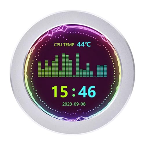 Aurgiarme 2.1 2.8インチ 水冷セカンダリスクリーン USB ドライブフリー サーキュラーシャーシ サブスクリーン CPUコンピューター セカンダリスクリーン コンピュータおよびオフィスアクセサリー 2.1インチ IPS USB 水冷スクリーン