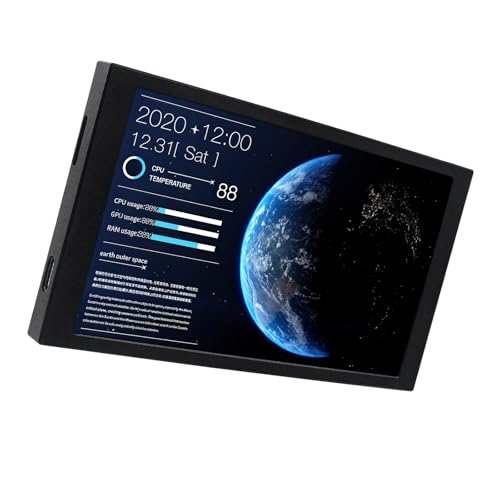 Vdaxvme 5.2インチLCDコンピュータケースセカンダリスクリーンUSB電源リアルタイムハードウェアPCゲームとワークステーション用リアルタイムハードウェアディスプレイ。