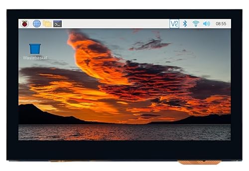 TUOPUONE 4.3インチ QLED 静電容量式ディスプレイ DSIインターフェース 800×480解像度 一体構造 強化ガラスパネル 24783-4.3inch DSI QLED