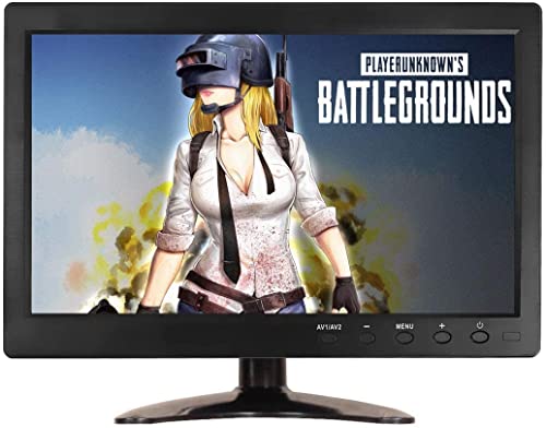JAMWELL 10.1インチ 液晶 小型モニター HDMI 全視野 1024×600 HDMI VGA AVポート サブ ディスプレイ ゲーム/カメラ監視/DSLR/PC/DVD Raspberry 10.1-HD