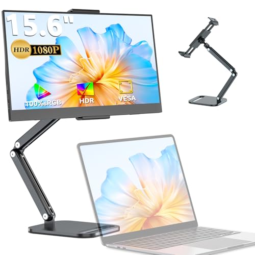 UPERFECT モバイルモニター 15.6インチ UPERFECT モバイルディスプレイ 卓上スタンド付き 1920*1080 100%広色域 HDR ゲーミン