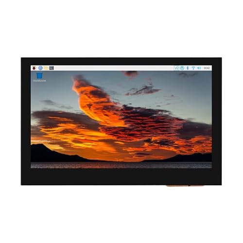 TUOPUONE 4.3インチDSIディスプレイ、800×480解像度、QLEDディスプレイパネル、薄くて軽いデザイン、タッチ機能付き(43H-800480-QLED-CT)