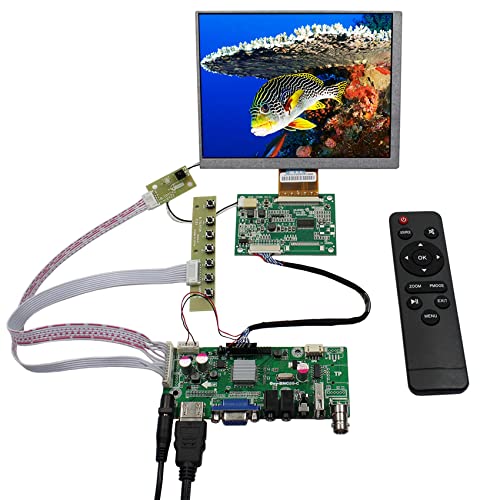 VSDISPLAY 7インチ液晶パネル CLAA070MA0ACW 解像度800x600 TTL FPC 60ピン HDMI VGA AV USB LCDコントコーラー VS-V59AV-V2CLAA070MA0ACWK