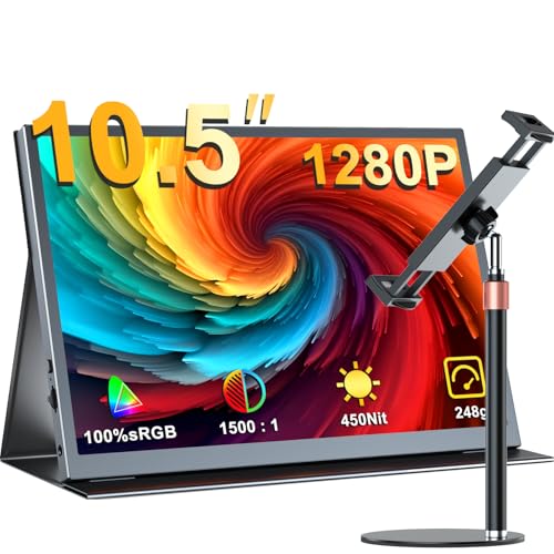 CASKING モバイルモニター 10.5インチ タッチパネル 10点タッチ 高輝度420nits 3:2画面比 100%sRGB広色域 サブモニター FHD1280P VESA ポータブルディスプレイ HDR対応