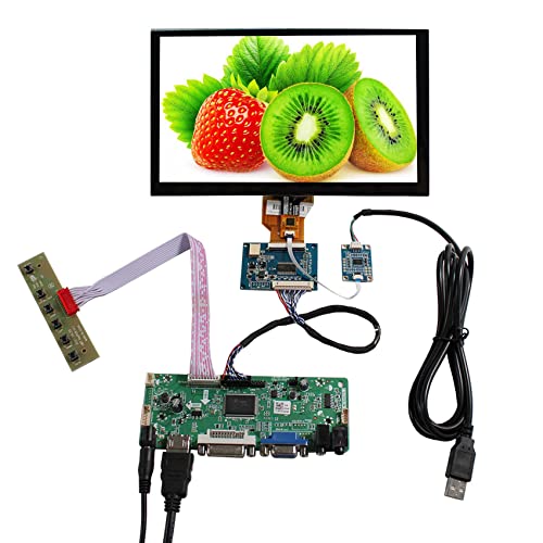 VSDISPLAY 9インチ タッチ 液晶パネル AT090TN10 解像度 800x480 静電容量 HDMI VGA DVI コントローラー 非光沢 16:9 自作 キット M.NT68676,AT090TN10TP