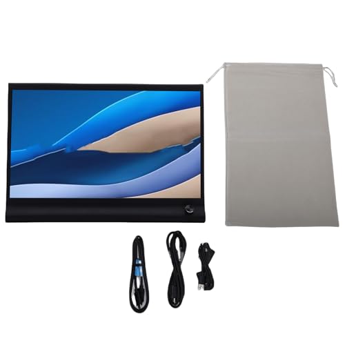 Acogedor 15.6 インチ ポータブル モニター、USB C HD マルチメディア インターフェイス外部ディスプレイ、360 度回転可能なスタンド付き、ラップトップ PC 電話用 Acogeq1i3rznl6e