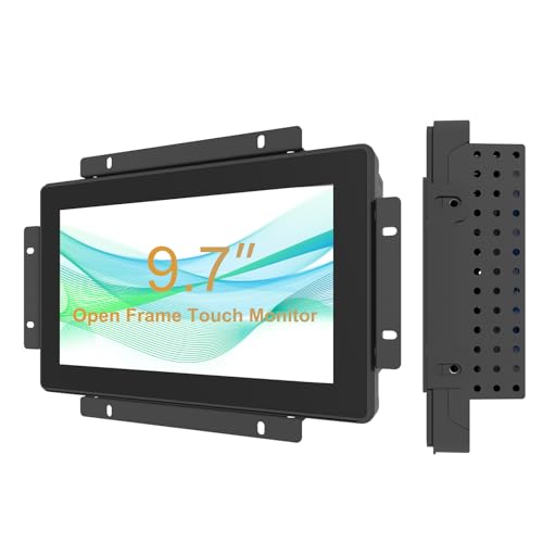 Senisway 9.7インチ オープンフレーム タッチモニター 1024 x 768 @ 60Hz TFT LCD 表面IP65防水 IK08産業用 10指静電容量式タッチ S-097CX-1